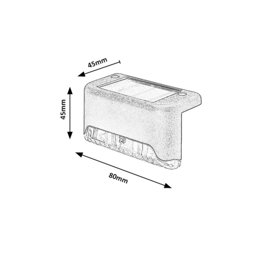 Rabalux - Pack de 4 apliques solares de pared LED con sensor de crepúsculo LED/0,06W/1,2V 300 mAh IP44