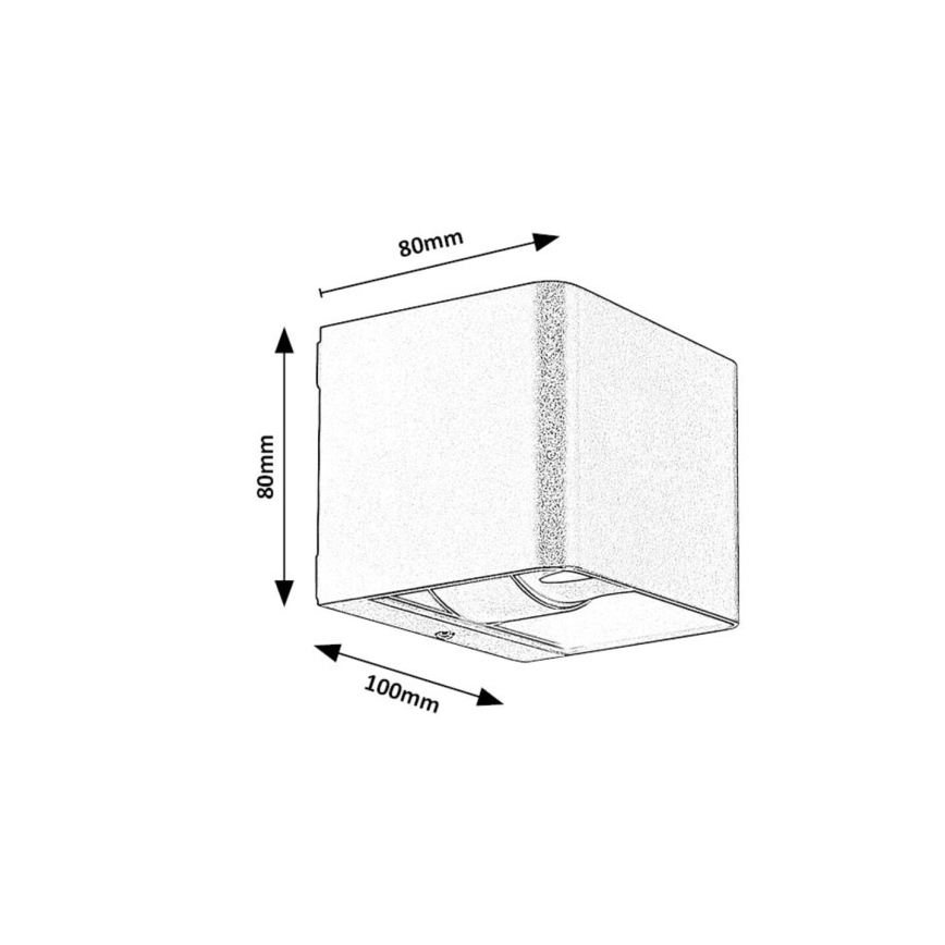 Rabalux - Aplique LED para exterior LED/10W/230V IP54 negro