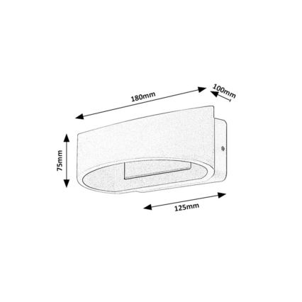 Rabalux - Aplique de pared exterior LED/9W/230V IP54 blanco