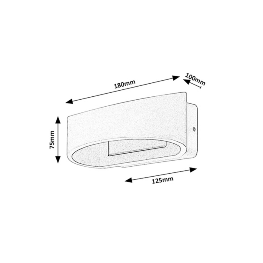 Rabalux - Aplique de pared exterior LED/9W/230V IP54 blanco