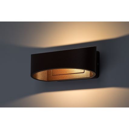 Rabalux - Aplique LED de pared para exterior, 9W/230V, IP54, marrón