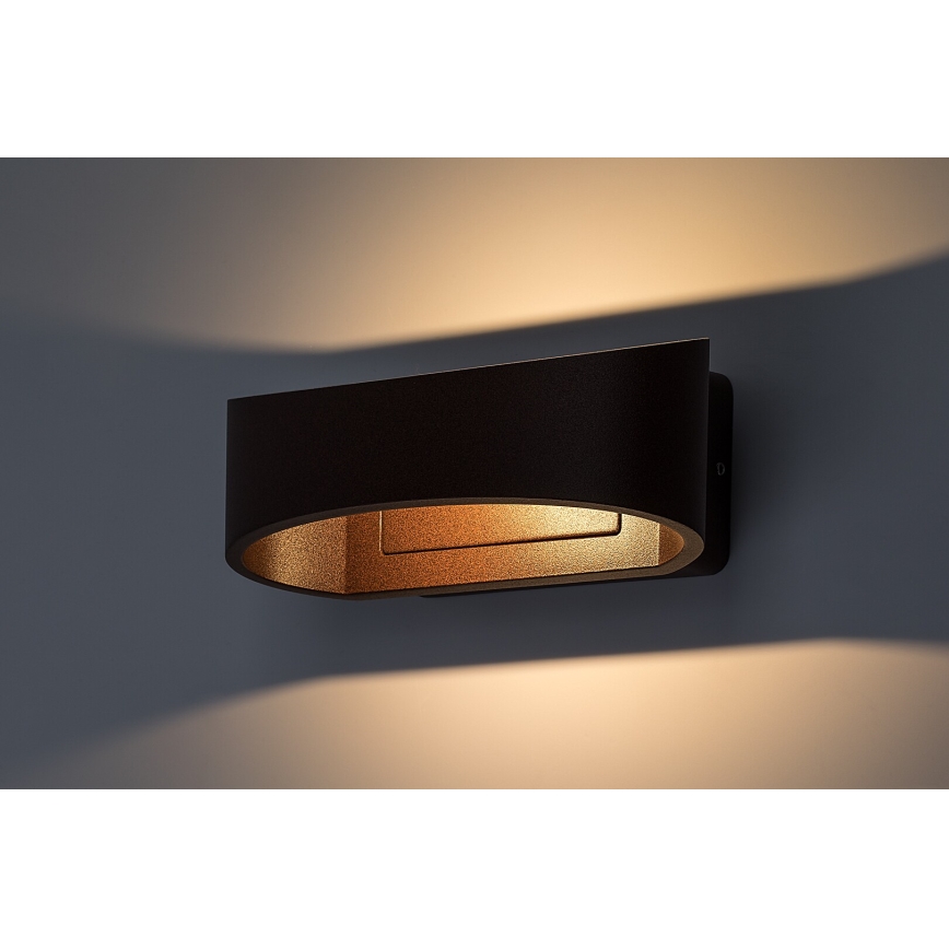 Rabalux - Aplique LED de pared para exterior, 9W/230V, IP54, marrón