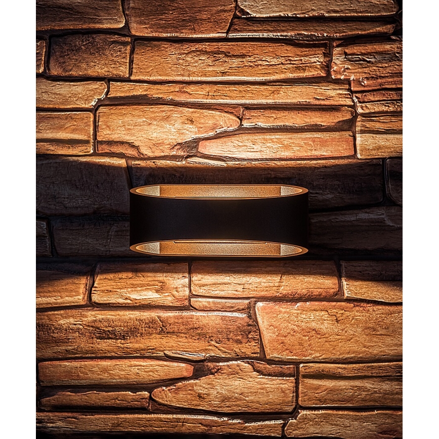 Rabalux - Aplique LED de pared para exterior, 9W/230V, IP54, marrón