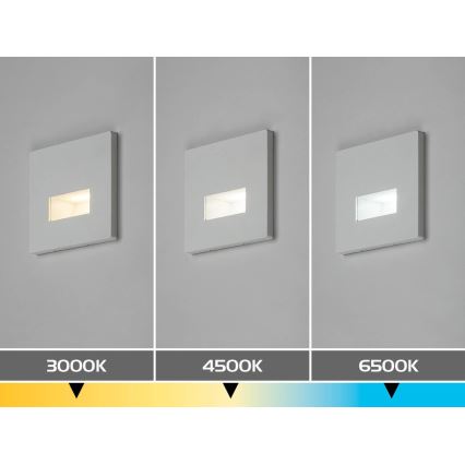 Rabalux - Aplique LED para escalera 1W/230V 3000/4500/6500K blanco