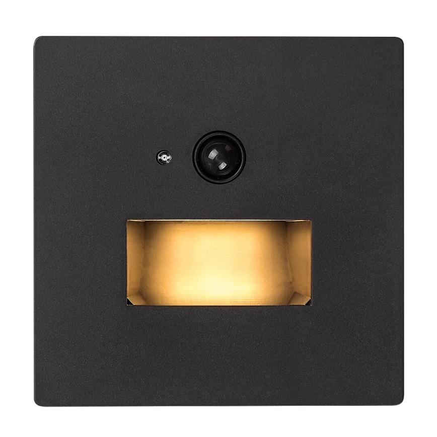 Rabalux - Luminaria LED para escalera con sensores de movimiento y crepúsculo LED/1W/230V 3000/4500/6500K negra
