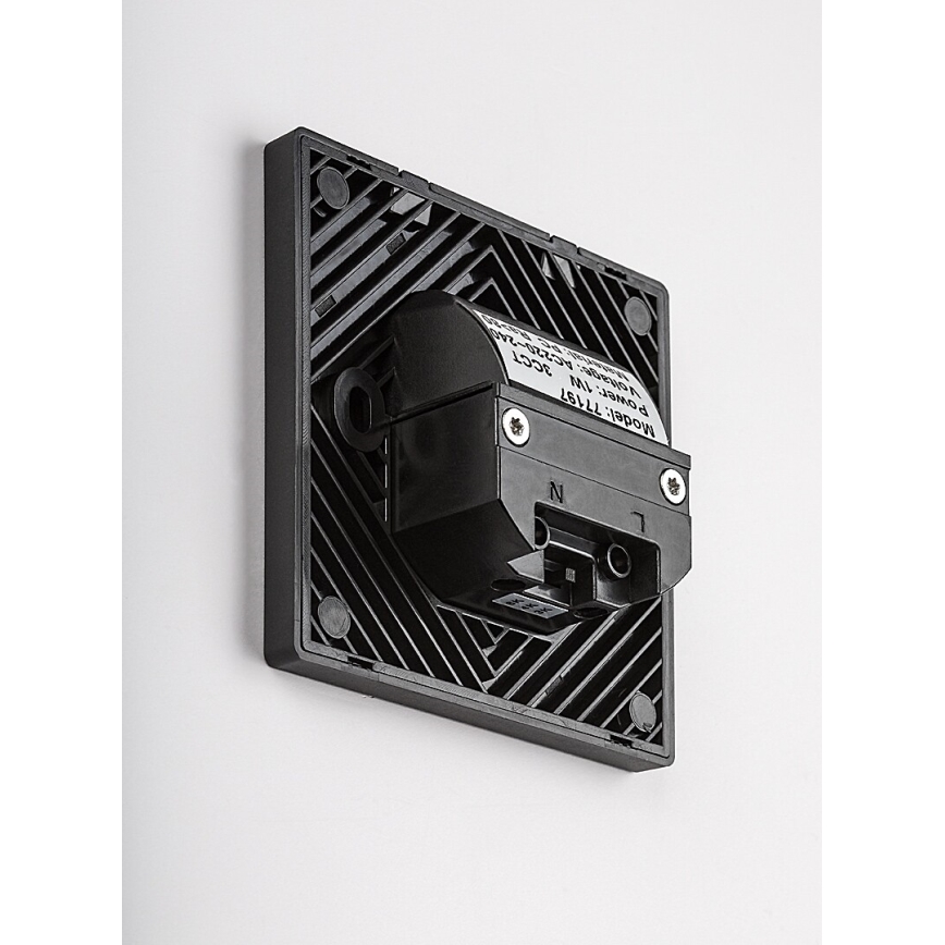 Rabalux - Luminaria LED para escalera con sensores de movimiento y crepúsculo LED/1W/230V 3000/4500/6500K negra