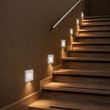 Rabalux - Luminaria LED para escalera con sensor de movimiento y sensor crepuscular LED/1W/230V 3000/4500/6500K blanco