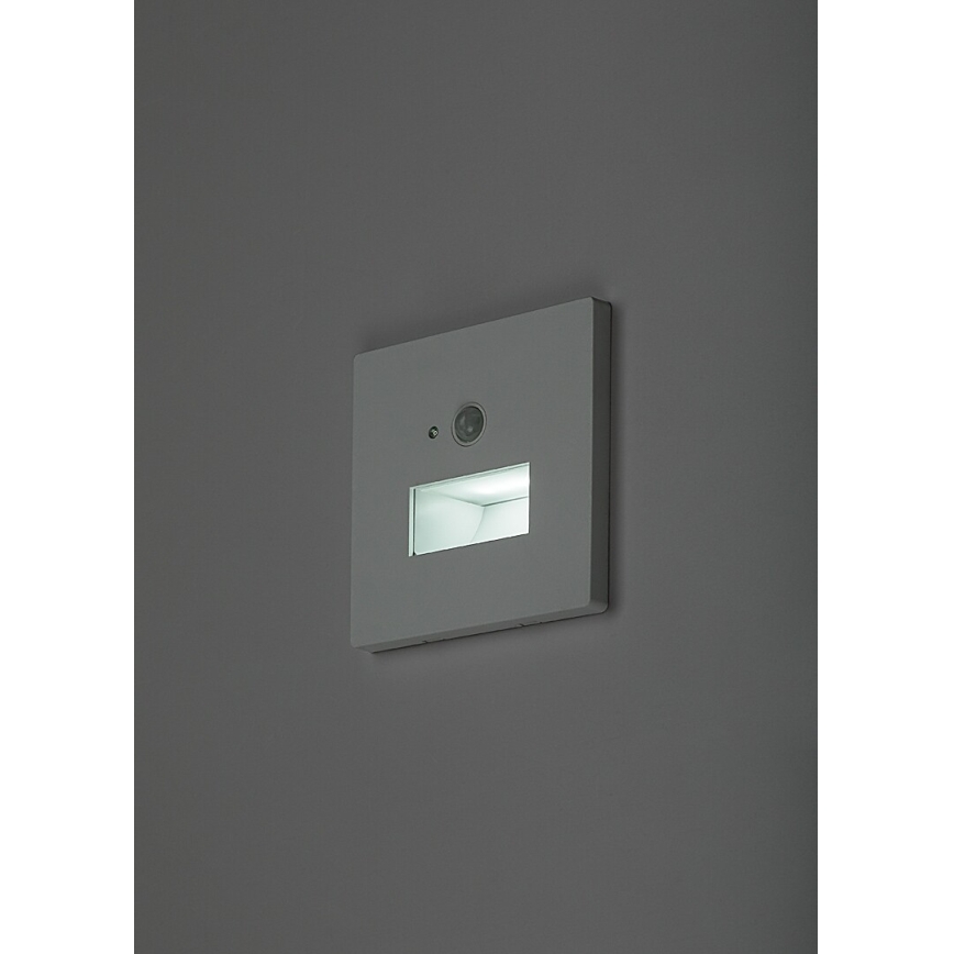 Rabalux - Luminaria LED para escalera con sensor de movimiento y sensor crepuscular LED/1W/230V 3000/4500/6500K blanco