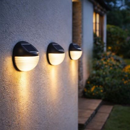 Rabalux - Pack de 2 apliques solares de pared LED/0,06W/1,2V 300 mAh IP44