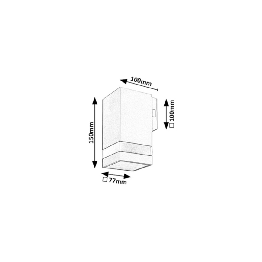 Rabalux - Aplique de pared LED para exterior LED/9W/230V IP65 antracita
