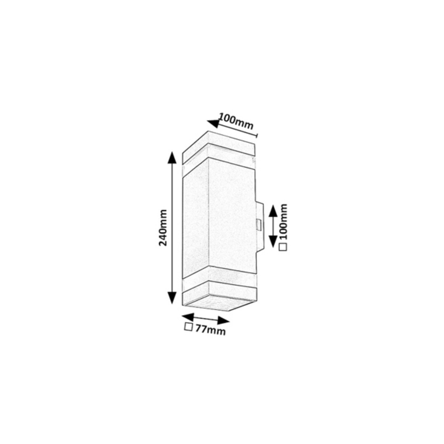 Rabalux - Aplique de pared LED para exterior LED/16W/230V IP65 antracita