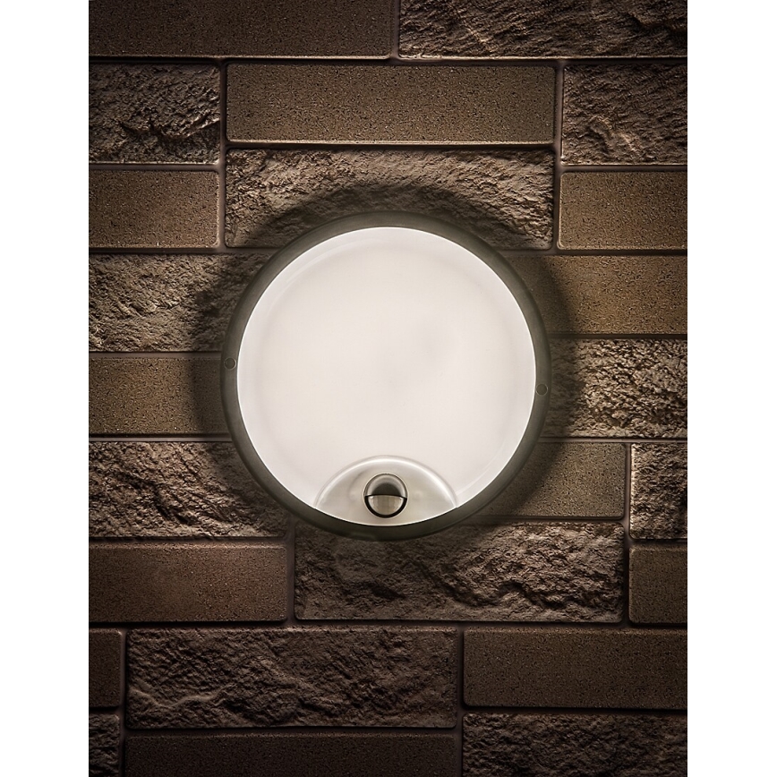 Rabalux - Aplique LED exterior con sensor LED/18W/230V IP65 negro
