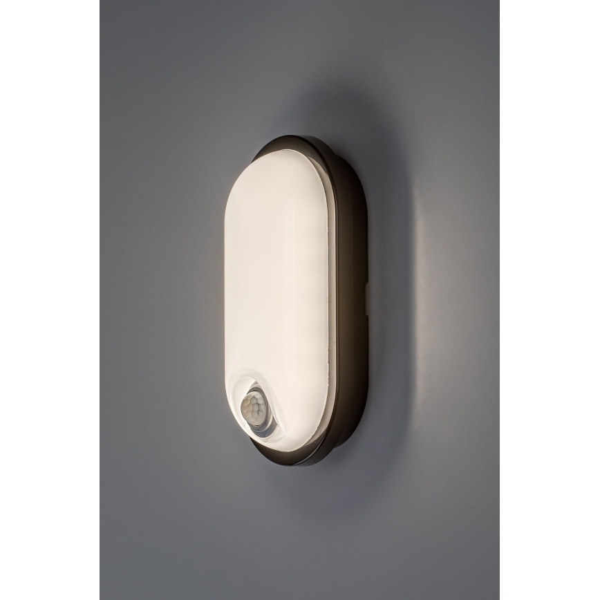 Rabalux - Luminaria LED de techo para exterior con sensor, 15W/230V, IP65, color negra