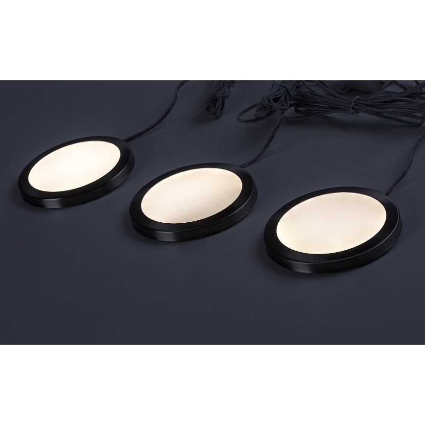 Rabalux - Juego de 3 luces LED regulables para armario LED/1W/230V 4000K