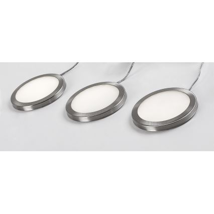 Rabalux - Juego de 3 luces LED regulables para armario LED/1W/230V 4000K