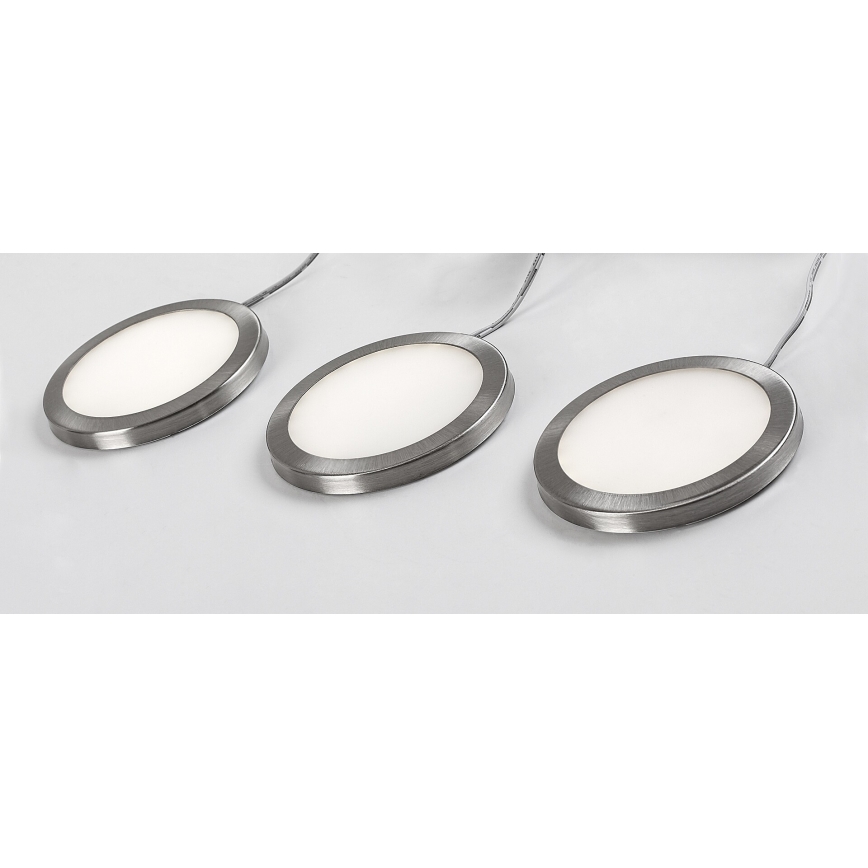 Rabalux - Juego de 3 luces LED regulables para armario LED/1W/230V 4000K