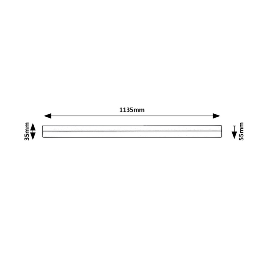 Rabalux - Lámpara LED debajo del gabinete LED/24W/230V 4000K 113 cm negro