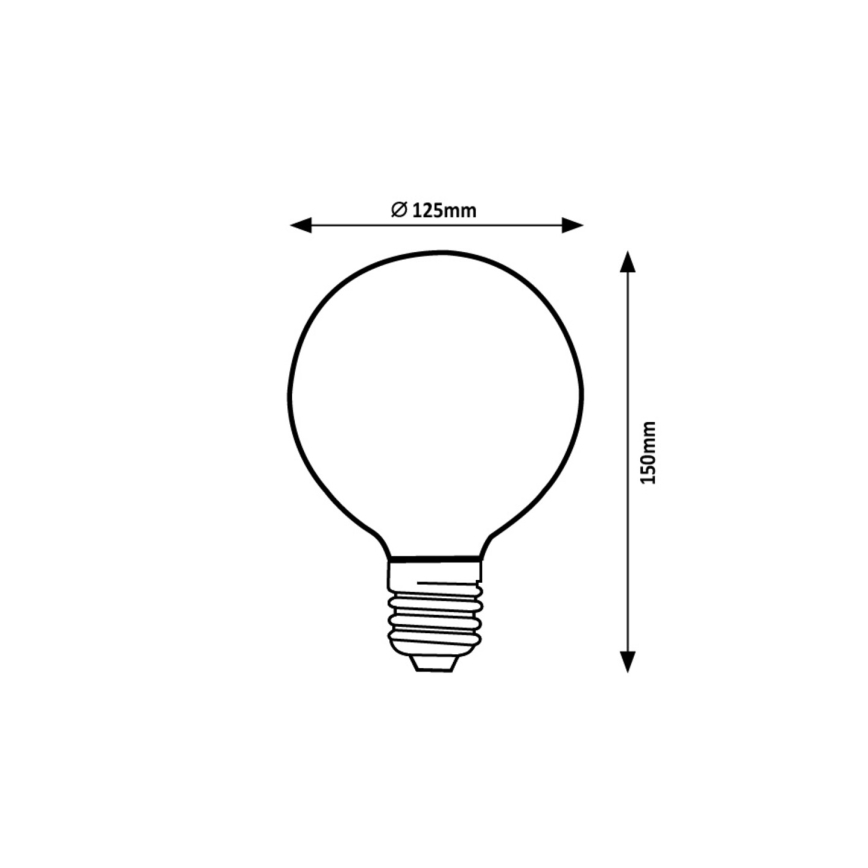 Rabalux - Bombilla LED G125 E27/5W/230V 1800K
