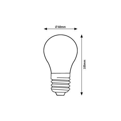 Rabalux 79172 - Bombilla LED FILAMENT A60 E27/7W/230V 4000K Clase energética A