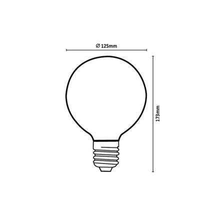 Rabalux - Bombilla LED FILAMENT G125 E27/6W/230V 4000K