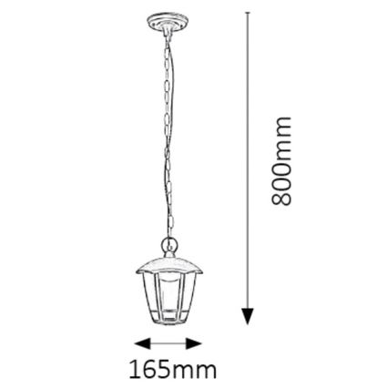 Rabalux - Lámpara LED colgante exterior LED/8W/230V IP44
