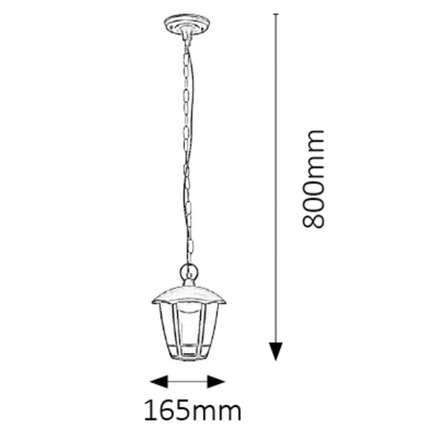 Rabalux - Lámpara LED colgante exterior LED/8W/230V IP44