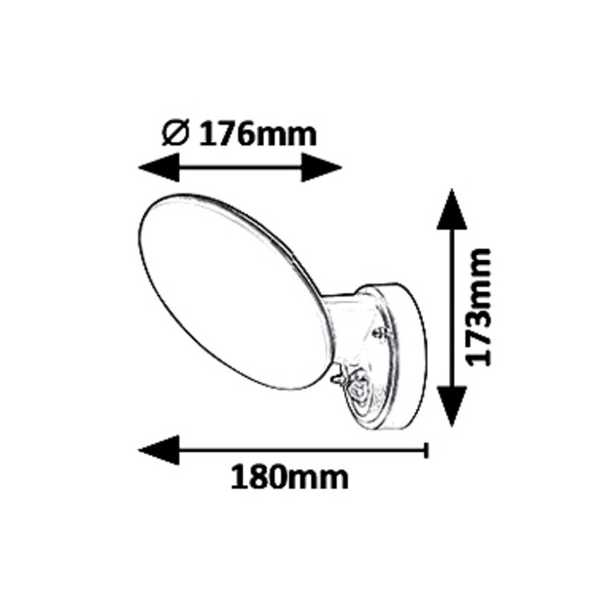 Rabalux - Lámpara de pared LED para exterior con sensor LED/12W/230V IP54