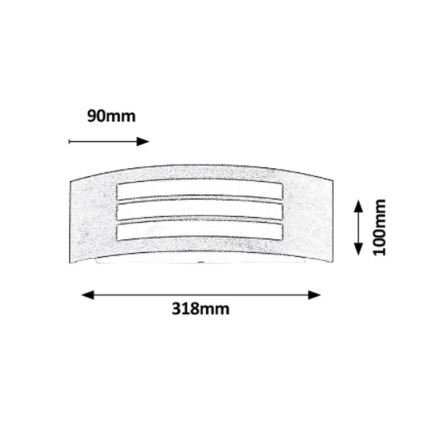 Rabalux - Lámpara de pared exterior 1xE27/14W/230V IP44
