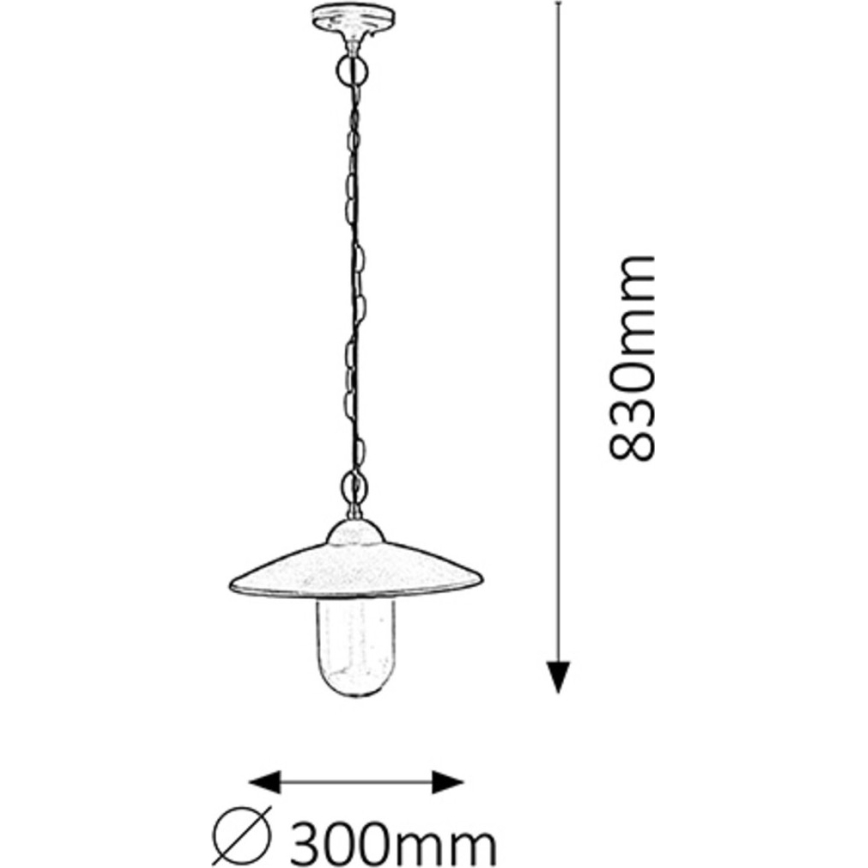 Rabalux - Lámpara colgante exterior 1xE27/60W IP44