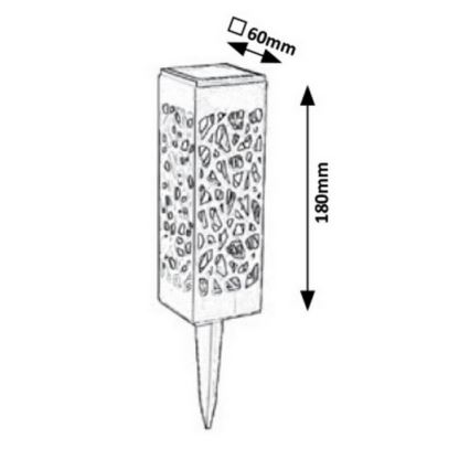 Rabalux - Lámpara solar LED para exterior LED/0,16W/1xAA 400 mAh IP24