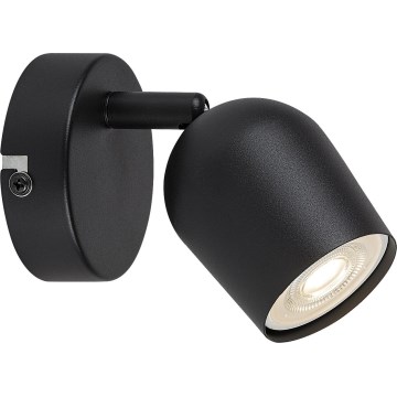 Rabalux - Aplique de pared con foco orientable 1xGU10/15W/230V negro
