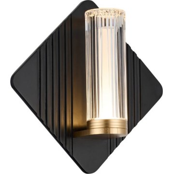 Rabalux - Aplique de pared para baño LED/7W/230V IP44 negro/dorado