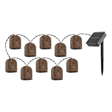 Rabalux - Cadena solar LED 10xLED/0,6W/1,2V 5 m IP44 600 mAh