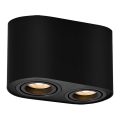 Rabalux - Foco 2xGU10/42W/230V negro