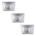 Rabalux - Juego de 3 focos empotrables LED para baño LED/4W/230V IP44