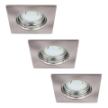 Rabalux - Juego de 3 focos empotrados LED para baño 1x GU10/3W/230V IP44