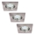 Rabalux - Juego de 3 focos empotrados LED para baño 1x GU10/3W/230V IP44