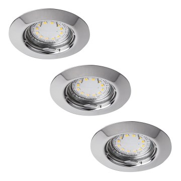 Rabalux - Juego de 3 luminarias empotrables LED para baño 1xGU10/3W/230V IP44
