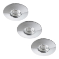 Rabalux - Juego de 3 luminarias empotrables para baño LED/4W/230V IP44