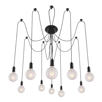 Rabalux - Lámpara araña 10xE27/60W/230V araña negro