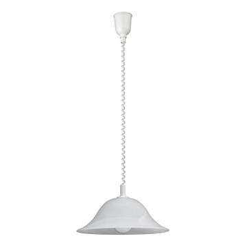 Rabalux - Lámpara colgante retráctil 1xE27/60W/230V vidrio alabastrino