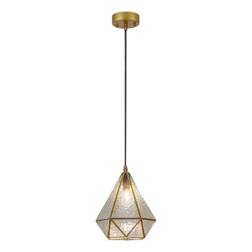 Rabalux - Lámpara de araña de cristal Tiffany en una cadena 1xE14/40W/230V dorado