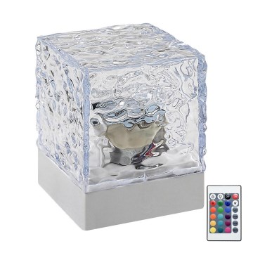 Rabalux - Lámpara de mesa LED RGB regulable y recargable LED/1W/5V/3xAA + mando a distancia