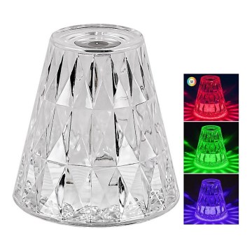 Rabalux - Lámpara de mesa LED RGB regulable y recargable LED/2W/5V 3000K