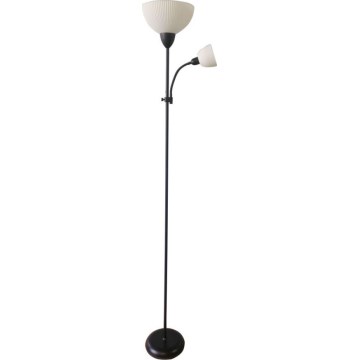 Rabalux - Lámpara de pie 1xE27/60W/230V + 1xE14/25W negra