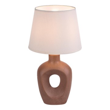 Rabalux - Lámpara de sobremesa 1xE14/25W/230V marrón/crema