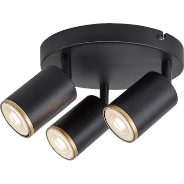 Rabalux - Lámpara de techo con 3 focos 3xGU10/15W/230V negra