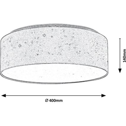 Rabalux - Luminaria LED de techo, 22 W, 230 V, gris, Ø 40 cm