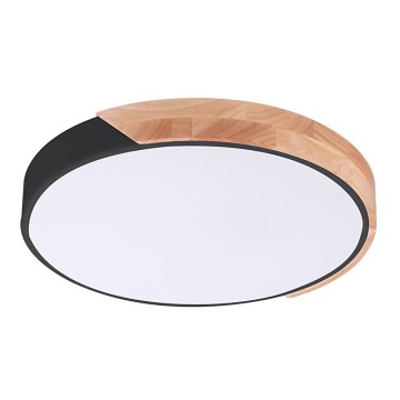 Rabalux - Lámpara de techo LED 24W/230V negro/roble, diámetro 41,5 cm