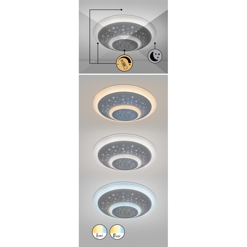 Rabalux - Lámpara de techo regulable LED/47W/230V 3000-6000K + mando a distancia Ø 48 cm